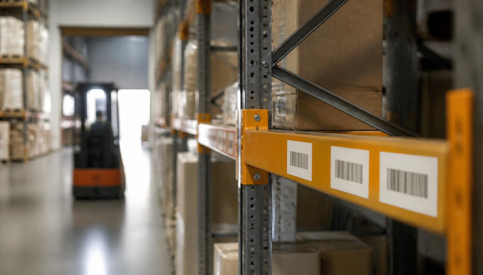 Durable ILN labels and nameplates in use in a warehousing & logistics environment